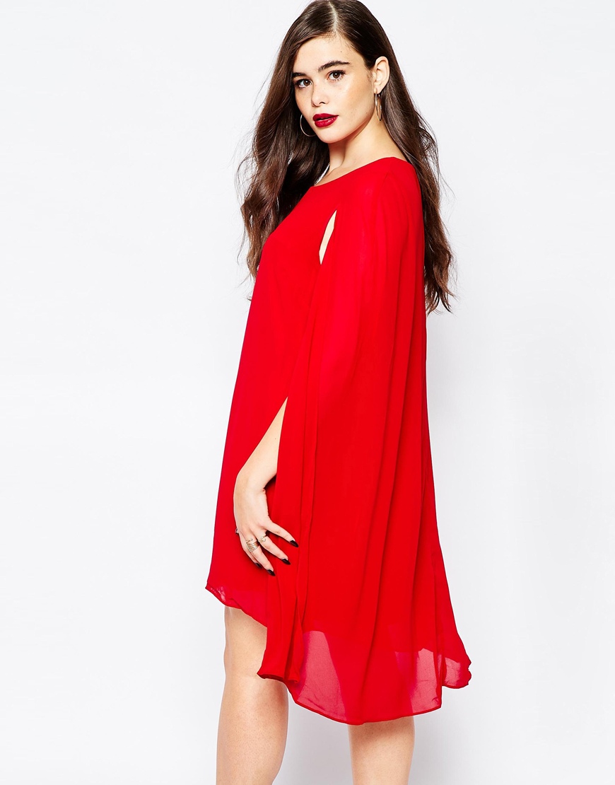 asos curve cape dress