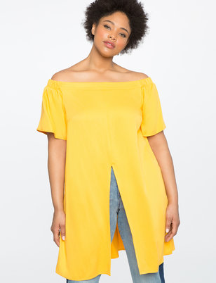 Studio Off the Shoulder Top with Vent