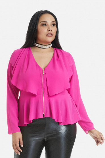 Fallon Ruffle Peplum Blouse