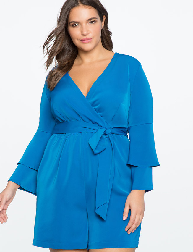 Chic Style Edit Pick Of The Day: Flounce Sleeve Plus Size Romper