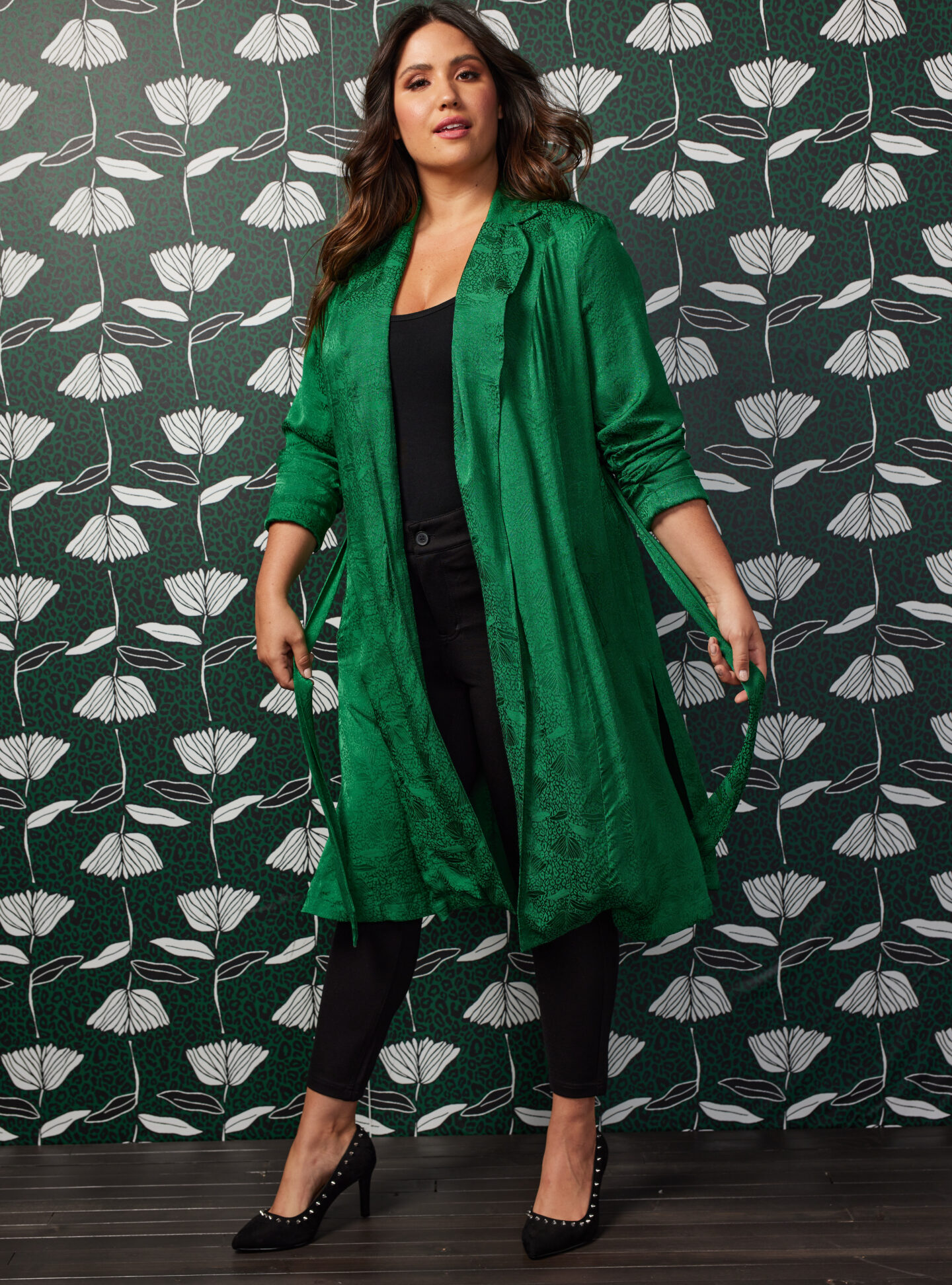 torrid plus size satin trench coat