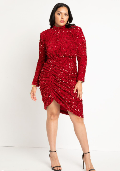  plus size sequin cocktail dresses