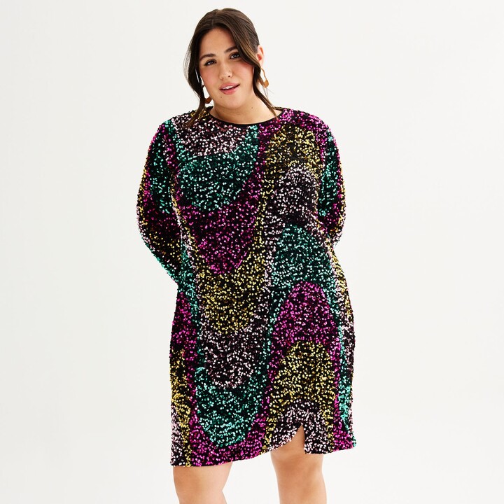  plus size sequin cocktail dresses